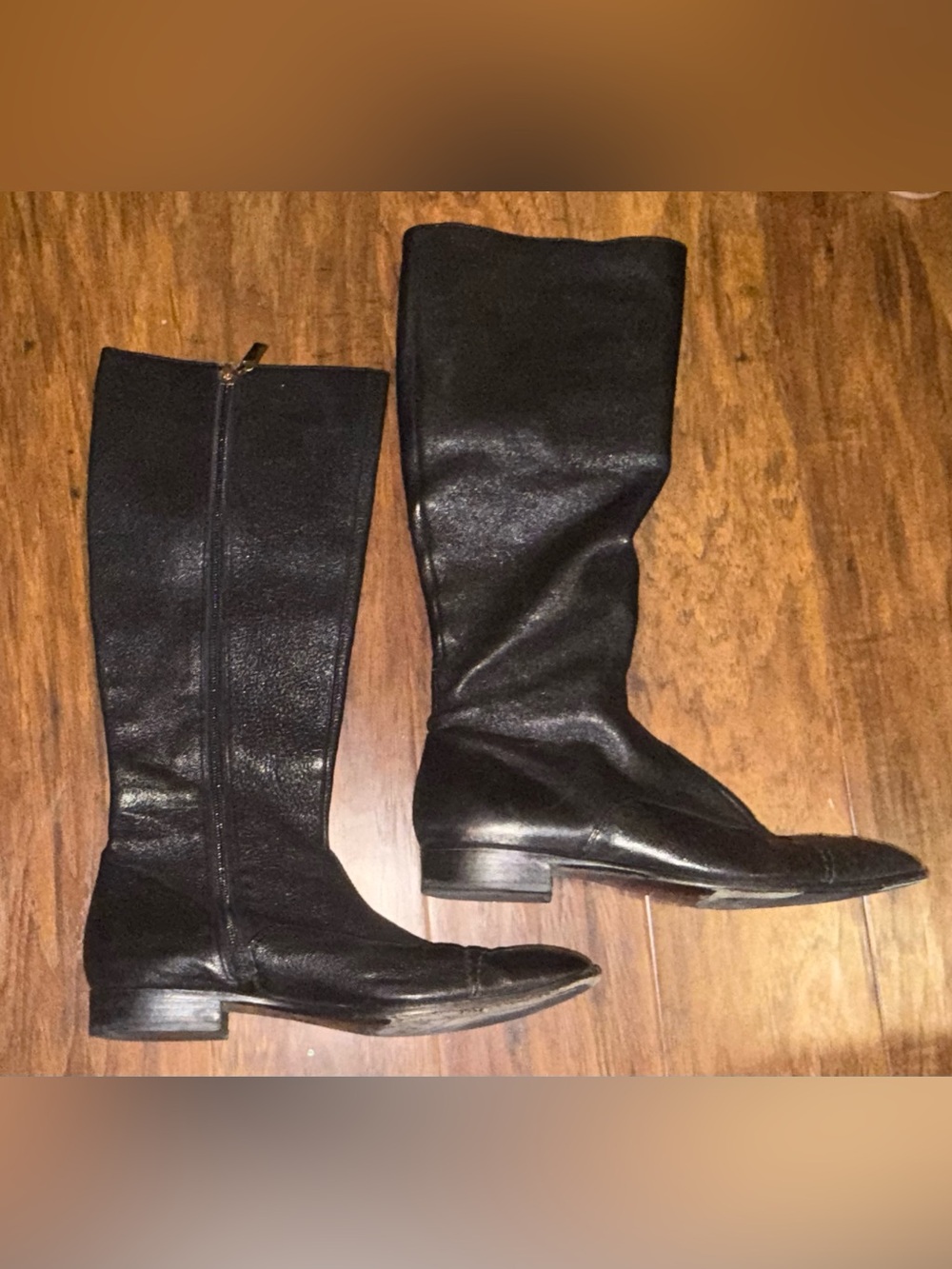 Via Spiga Black Leather Knee-High Boots
